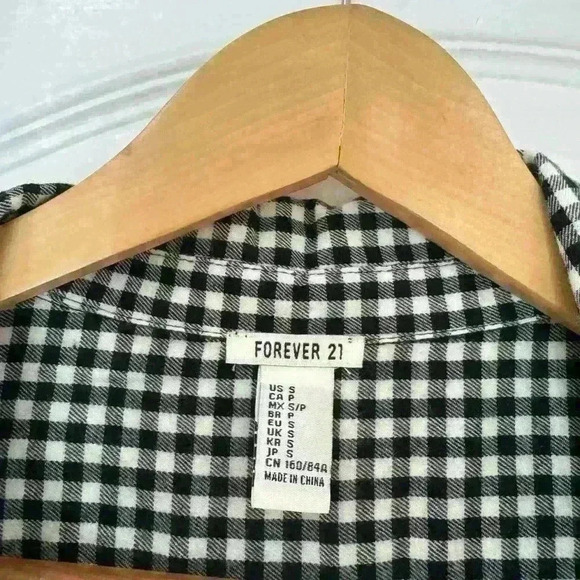 Forever 21 Stylish Longline Vest | Jacket | No sleeve | Checkered - Picture 3 of 6